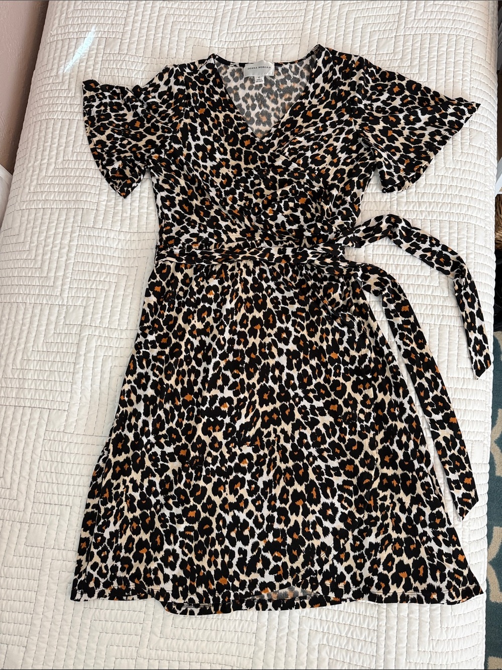 Leopard print wrap dress size 10